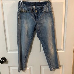 CACHE Denim Embellished Capris sz 2